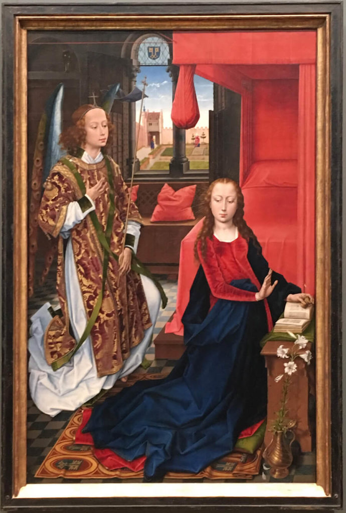 「The-Annunciation（1465-70年頃）」作：ハンス-メムリンク