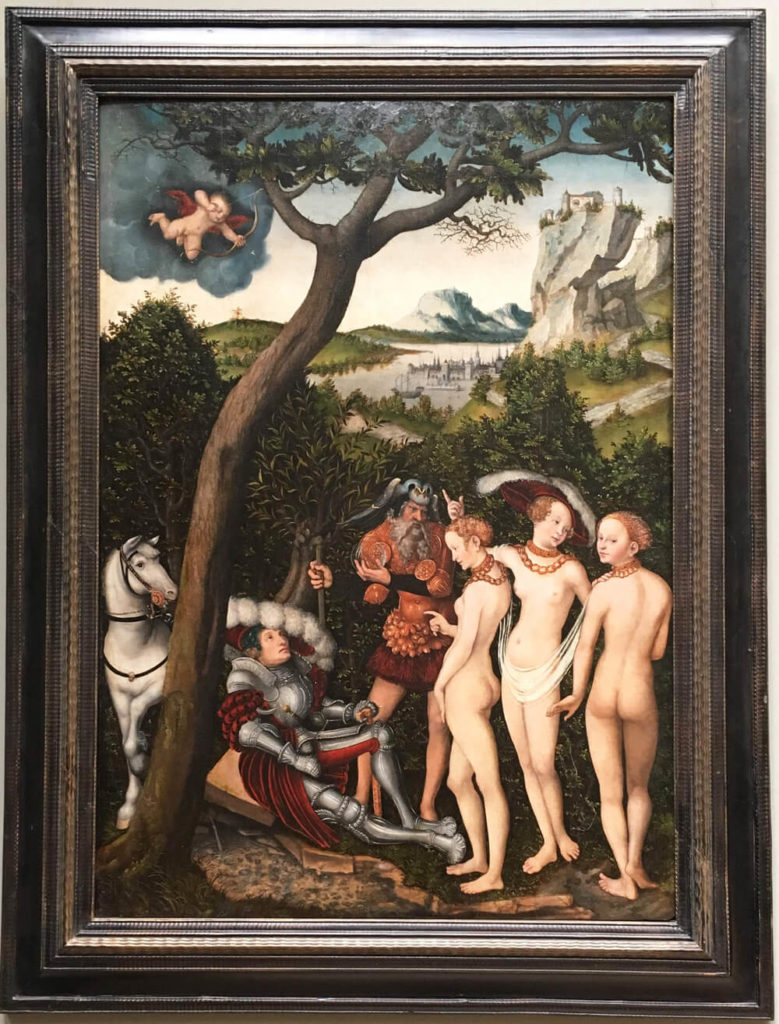 「The Judgment of Paris（1528年頃）パリスの審判」作：ルーカス・クラナッハ(父)