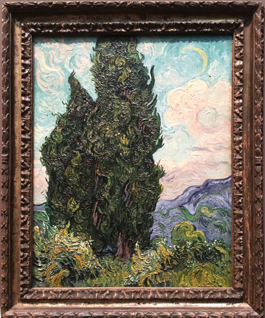 「Cypresses（1889年）」ヒノキ