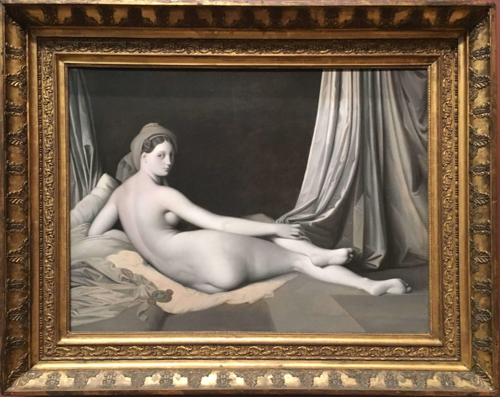 「Odalisque in Grisaille（1824年頃）」灰色のオダリスク